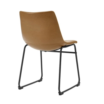 Set Of 2 Laslo Modern Upholstered Faux Leather Dining Chairs - Saracina Home 6 Set Of 2 Laslo Modern Upholstered Faux Leather Dining Chairs - Saracina Home - Image 4