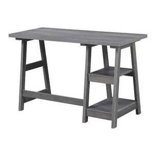 Designs2Go Trestle Desk With Shelves - Breighton Home 5 Designs2Go Trestle Desk With Shelves - Breighton Home - Image 3