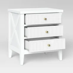 Wrentham Beadboard Farmhouse 3 Drawer Nightstand White - Threshold™ -Bedroom Furniture Store GUEST 9ed7fc48 a90d 4ecd 8fe5 c020545e0a69