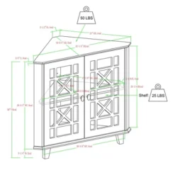 2 Door Corner Accent Cabinet With Fretwork Doors - Saracina Home -Bedroom Furniture Store GUEST a18e1f43 b6f9 4000 b005 ef27a6115445