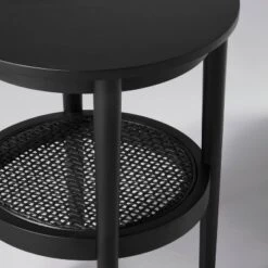 Wood & Cane Round Accent Side Table - Hearth & Hand™ With Magnolia -Bedroom Furniture Store GUEST a287ad8b 1eca 4b89 bea4 098554898f62