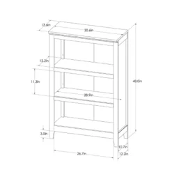 48" Carson 3 Shelf Bookcase - Threshold™ -Bedroom Furniture Store GUEST a35a203d 2822 4d50 8eed 8de12cce8680