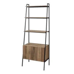 72" Open Shelf And Closed Storage Cabinet Ladder Bookcase - Saracina Home -Bedroom Furniture Store GUEST a549211b d335 42ba adc5 7d826ec271f5