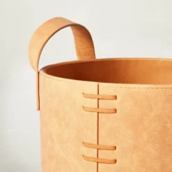 Faux Leather Storage Bin Camel Brown - Hearth & Hand™ With Magnolia -Bedroom Furniture Store GUEST a690a4f2 fdff 45a8 bfee d68985dd8506