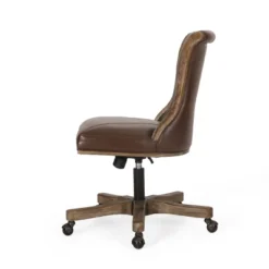Coulee Contemporary Upholstered Roll Back Swivel Office Chair Dark Brown/Natural - Christopher Knight Home 18 Coulee Contemporary Upholstered Roll Back Swivel Office Chair Dark Brown/Natural - Christopher Knight Home -Bedroom Furniture Store GUEST a7434c73 f11e 4c84 9a08 1fbc19ccdd3c