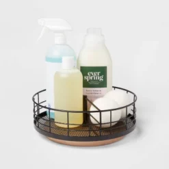 Divided Turntable Black Wire With Natural Wood - Brightroom™ 7 Divided Turntable Black Wire With Natural Wood - Brightroom™ -Bedroom Furniture Store GUEST aa83c3b1 19ba 41dd ba5d e1b86512a437