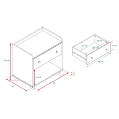 Set Of 2 Katie Transitional Tray Top 1 Drawer Solid Wood Nightstands Caramel - Saracina Home -Bedroom Furniture Store GUEST aa86a644 1088 4491 99db ac863c4ab818