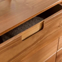 Mid-Century Modern Groove Wood 6 Drawer Dresser - Saracina Home -Bedroom Furniture Store GUEST acae644a 11b4 4991 825d c7f6901a557e