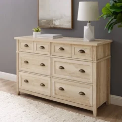 Fontella Transitional 6 Drawer Dresser - Saracina Home -Bedroom Furniture Store GUEST ad2ca4ce 0c93 4e61 8199 c0e49b891a17