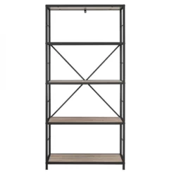63" 4 Shelf Industrial Transitional Tall Bookshelf - Saracina Home 10 63" 4 Shelf Industrial Transitional Tall Bookshelf - Saracina Home -Bedroom Furniture Store GUEST ae28e843 9ead 4866 887b 69c057f32e71