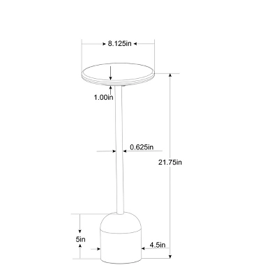Marble Top Drink Side Table - Brass/White - Hearth & Hand™ With Magnolia 7 Marble Top Drink Side Table - Brass/White - Hearth & Hand™ With Magnolia - Image 5