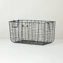 Wire Storage Basket Black - Hearth & Hand™ With Magnolia -Bedroom Furniture Store GUEST b22a1734 78e8 485f ac33 f45b9366683c
