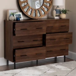 Higgins Modern Horizontal 6 Drawer Dresser - Saracina Home 22 Higgins Modern Horizontal 6 Drawer Dresser - Saracina Home -Bedroom Furniture Store GUEST b51baecc 8022 4031 8aac a3ba997bb471