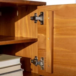 Solid Wood Mid-Century Modern TV Stand For TVs Up To 65" - Saracina Home 24 Solid Wood Mid-Century Modern TV Stand For TVs Up To 65" - Saracina Home -Bedroom Furniture Store GUEST b6988a47 d2a1 42d2 b729 fbdccceb19f2