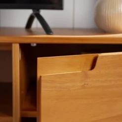 Solid Wood Mid-Century Modern TV Stand For TVs Up To 80" - Saracina Home 24 Solid Wood Mid-Century Modern TV Stand For TVs Up To 80" - Saracina Home -Bedroom Furniture Store GUEST b78e54f7 947a 4b3c 9e8b b3b9f13c7373