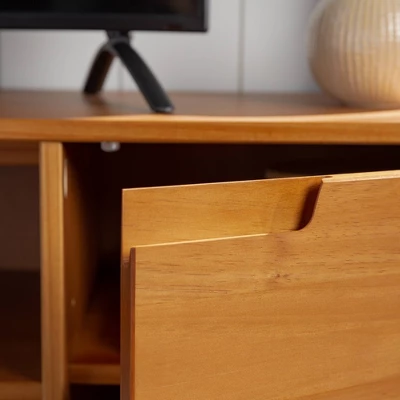 Solid Wood Mid-Century Modern TV Stand For TVs Up To 80" - Saracina Home 7 Solid Wood Mid-Century Modern TV Stand For TVs Up To 80" - Saracina Home - Image 5