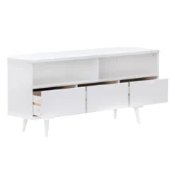 Cara Mid-Century Modern 3 Drawer Corner TV Stand For TVs Up To 58" - Saracina Home -Bedroom Furniture Store GUEST b7e8b16a c2b0 4205 a4c0 edc7f94f50dd