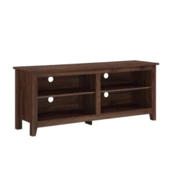 Transitional 4 Cubby Wood Open Storage TV Stand For TVs Up To 65"- Saracina Home -Bedroom Furniture Store GUEST b9ce9b3d c9e3 4cd0 ada4 ca03526caed5