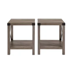 Set Of 2 Sophie Rustic Farmhouse X Frame Side Tables - Saracina Home -Bedroom Furniture Store GUEST ba192e9c bdb3 4fbc b015 1e016932d4a2
