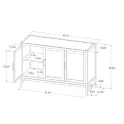 Warwick 3 Door Accent TV Stand For TVs Up To 59" - Threshold™ -Bedroom Furniture Store GUEST ba5cd40d 7348 4de0 bac8 5ec1775d8cb4