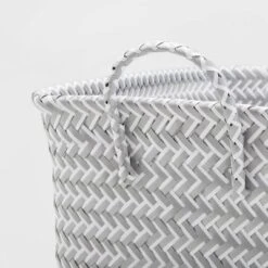 Large Woven Rectangular Storage Basket Gray/White - Brightroom™ -Bedroom Furniture Store GUEST bce17d56 35c5 4378 8313 a7ea3d09108e