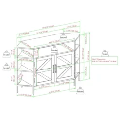 Atticus Modern Farmhouse 2 Door Corner TV Stand For TVs Up To 55" Rustic Oak - Saracina Home -Bedroom Furniture Store GUEST be7fd8ed 5976 4d60 b751 9a39a330340e