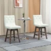HOMCOM Bar Stools Set Of 2, Swivel Bar Chairs, 25.5" High Fabric Tufted Breakfast Barstools For Kitchen Counter, Cream White 1 HOMCOM Bar Stools Set Of 2, Swivel Bar Chairs, 25.5" High Fabric Tufted Breakfast Barstools For Kitchen Counter, Cream White -Bedroom Furniture Store GUEST bed2c6ca a45c 4890 8102 49c5703e4267