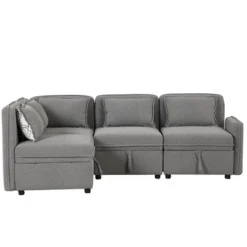 122.8" Minimalist Convertible Modular Sofa, Upholstered Sectional Sofa Couch With 5 Pillows-ModernLuxe 24 122.8" Minimalist Convertible Modular Sofa, Upholstered Sectional Sofa Couch With 5 Pillows-ModernLuxe -Bedroom Furniture Store GUEST c55d6496 6226 452d a300 c368aa7a8106