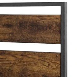 Queen Urban Chic Metal And Wood Plank Bed Brown - Saracina Home -Bedroom Furniture Store GUEST c5d1297f 85aa 4822 af1e 1303eb054e5b