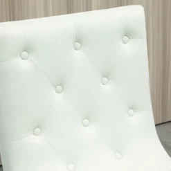 HOMCOM Bar Stools Set Of 2, Swivel Bar Chairs, 25.5" High Fabric Tufted Breakfast Barstools For Kitchen Counter, Cream White -Bedroom Furniture Store GUEST c6894d97 b617 48f0 a8ab de2d9f3bba9e