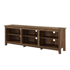 Transitional 6 Cubby Wood Open Storage Wood TV Stand For TVs Up To 80"- Saracina Home -Bedroom Furniture Store GUEST c721382d 63e9 44f2 b465 86684712d38c