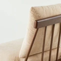 Spindle Back Accent Chair With Cushions Brown/Cream - Hearth & Hand™ With Magnolia -Bedroom Furniture Store GUEST c91797a3 a143 44fc 9bd2 67868f3b3eab