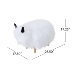 Levi Furry Yak Ottoman - Christopher Knight Home -Bedroom Furniture Store GUEST cff58445 f91a 4324 a773 dc3d611540a2