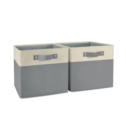 2pc Kids' 10.5" Two-Toned Folding Storage Bin Set - RiverRidge Home -Bedroom Furniture Store GUEST d0623022 fa1f 4111 a588 a87bdda80225