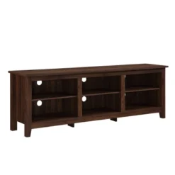 Transitional 6 Cubby Wood Open Storage Wood TV Stand For TVs Up To 80"- Saracina Home -Bedroom Furniture Store GUEST d09d53fd 86be 4590 8f8d 330fc60b11ce
