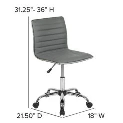 Emma And Oliver Low Back Designer Armless Ribbed Swivel Task Office Chair 25 Emma And Oliver Low Back Designer Armless Ribbed Swivel Task Office Chair -Bedroom Furniture Store GUEST d0e699da fac0 4ff7 9690 360cf895b260