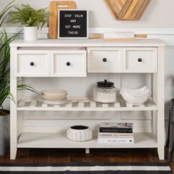 48" Farmhouse Solid Wood 2 Drawer Buffet White - Saracina Home 17 48" Farmhouse Solid Wood 2 Drawer Buffet White - Saracina Home -Bedroom Furniture Store GUEST d14be0db 9591 4712 bd66 b181051f2d7c