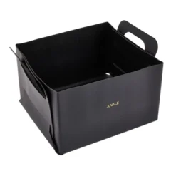 Juvale 2 Pack Faux Leather Foldable Storage Bins With Handles, Collapsible Baskets For Home Organization, Black, 10 X 6.5 In -Bedroom Furniture Store GUEST d1e4259f 0ab3 4f67 96e9 366420246416