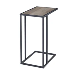 23" Modern Rectangle Two-Tone C Side Table With Metal Base - Saracina Home 18 23" Modern Rectangle Two-Tone C Side Table With Metal Base - Saracina Home -Bedroom Furniture Store GUEST d20774fc 5fe4 4fa9 bf5f cf9fd585efd4