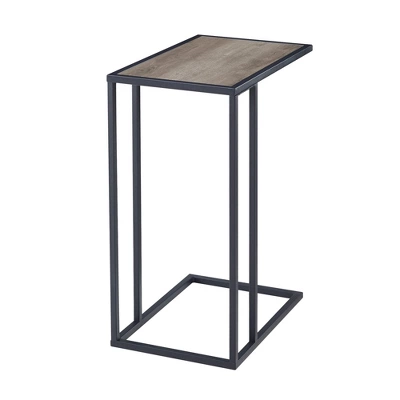 23" Modern Rectangle Two-Tone C Side Table With Metal Base - Saracina Home 10 23" Modern Rectangle Two-Tone C Side Table With Metal Base - Saracina Home - Image 8