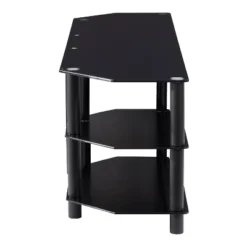 Travers Open Shelves TV Stand For TVs Up To 82" Black - CorLiving -Bedroom Furniture Store GUEST d2a2c665 da1c 4caa 9f6c 79c6f6aec05b