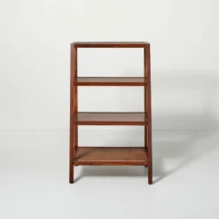 40" 4-Shelf Wood & Cane Transitional Ladder Bookshelf - Brown - Hearth & Hand™ With Magnolia 10 40" 4-Shelf Wood & Cane Transitional Ladder Bookshelf - Brown - Hearth & Hand™ With Magnolia -Bedroom Furniture Store GUEST d3e7eca5 0b26 42e4 8a61 eaa71814a931