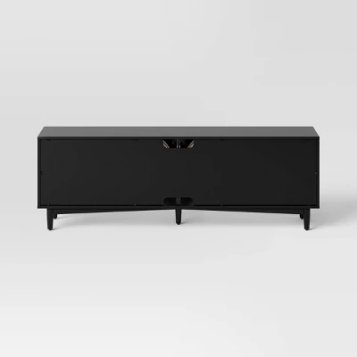 Organic Caned TV Stand For TVs Up To 65" Black - Threshold™ 5 Organic Caned TV Stand For TVs Up To 65" Black - Threshold™ - Image 3