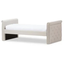 Twin Swanson Modern And Contemporary Fabric Tufted Daybed With Roll-Out Trundle Guest Bed - Baxton Studio -Bedroom Furniture Store GUEST dab590e7 fc47 42db bc53 073497ac9cdb