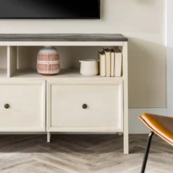 Farmhouse 3 Drawer Wood TV Stand For TVs Up To 65" - Saracina Home 25 Farmhouse 3 Drawer Wood TV Stand For TVs Up To 65" - Saracina Home -Bedroom Furniture Store GUEST db616c55 957b 4465 80b7 0cddcd1d7792