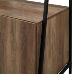 72" Open Shelf And Closed Storage Cabinet Ladder Bookcase - Saracina Home -Bedroom Furniture Store GUEST ded49d99 27c1 4ea8 a1ba cd985adc4624