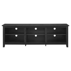 Transitional 6 Cubby Wood Open Storage Wood TV Stand For TVs Up To 80"- Saracina Home -Bedroom Furniture Store GUEST e4c39780 fb14 4bd8 b437 8185f460c007