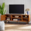 Solid Wood Mid-Century Modern TV Stand For TVs Up To 80" - Saracina Home -Bedroom Furniture Store GUEST e6cc470b 2738 4deb 9774 bf0bc3760f1c