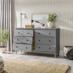 Stiva Classic Mid-Century Modern Horizontal 6 Drawer Dresser - Saracina Home 27 Stiva Classic Mid-Century Modern Horizontal 6 Drawer Dresser - Saracina Home -Bedroom Furniture Store GUEST e847531c 2c4a 4097 aef2 3432f53dd370