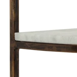 33.5" Bainville Modern Glam Handcrafted Marble Half Round Etagere Bookcase Natural White/Antique Brass - Christopher Knight Home 9 33.5" Bainville Modern Glam Handcrafted Marble Half Round Etagere Bookcase Natural White/Antique Brass - Christopher Knight Home -Bedroom Furniture Store GUEST e8e9bc5f cfde 4ca6 8d2c 47465c627aa2